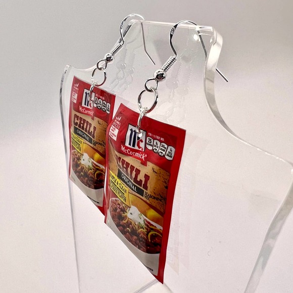 Chili Seasoning Earrings - McCormick Earrings - Spice Earrings - Chef Earrings - Picture 7 of 10